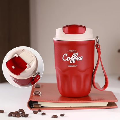 Stainless Steel Insulated Coffee Mug with Lid