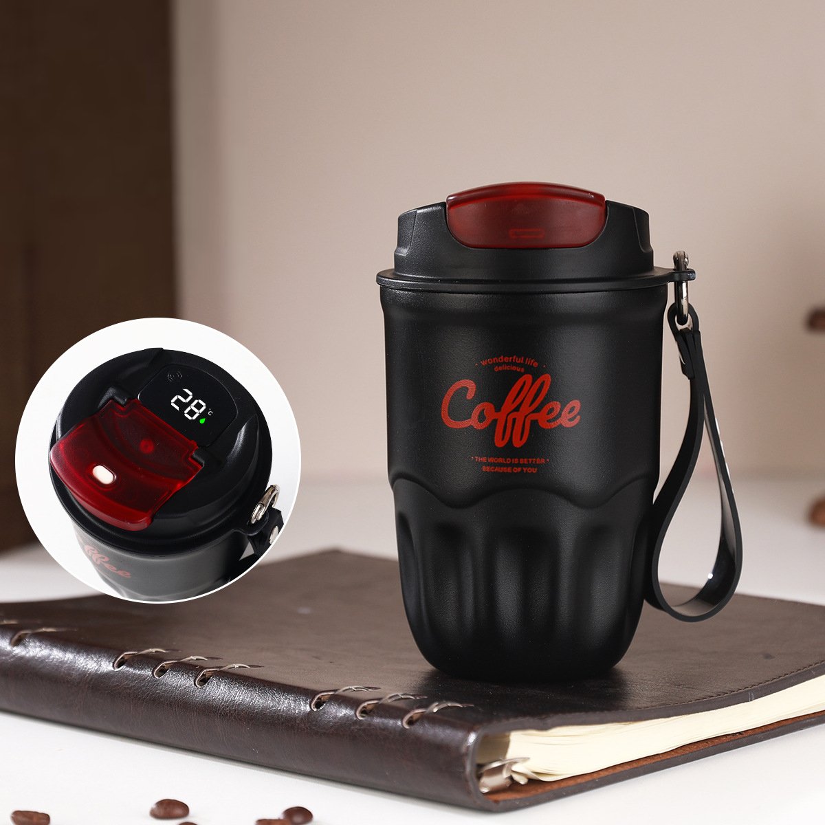 Stainless Steel Insulated Coffee Mug with Lid