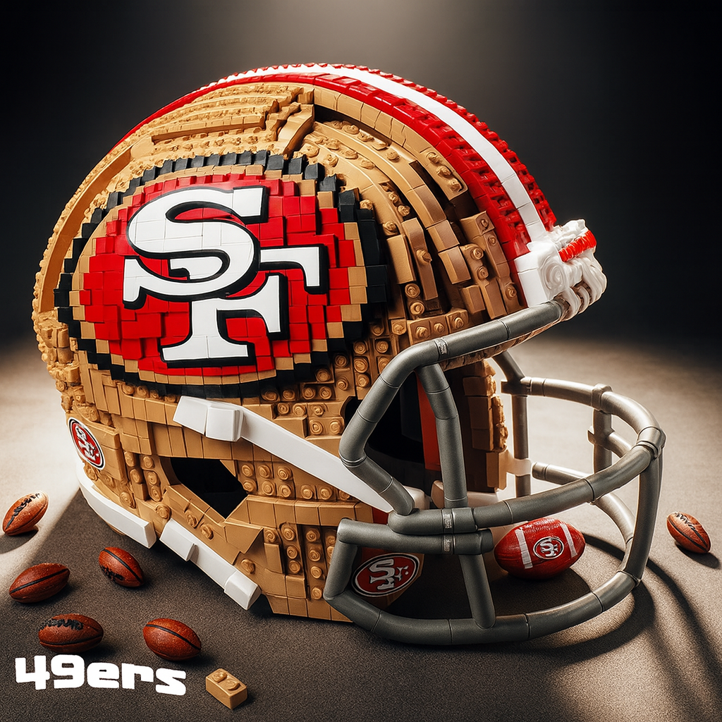 Football Team Building Block Helmet