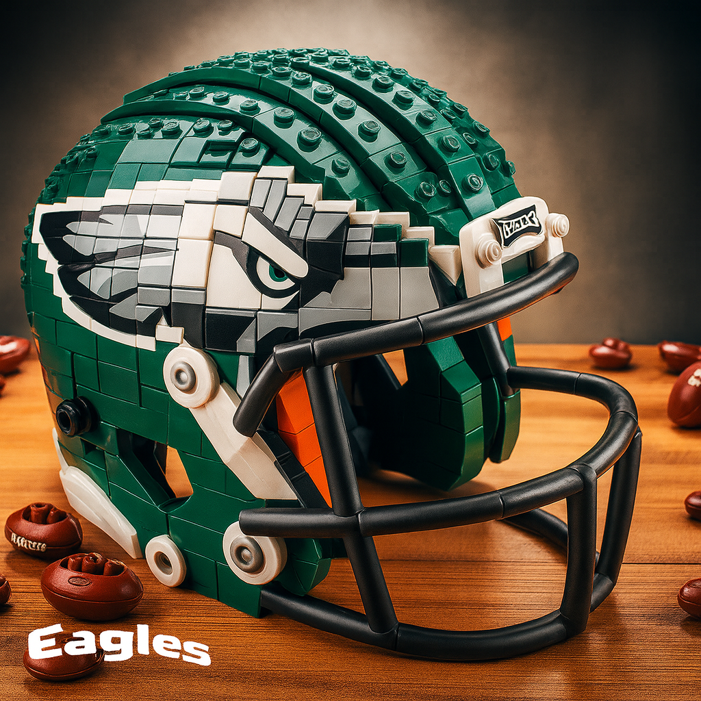 Football Team Building Block Helmet
