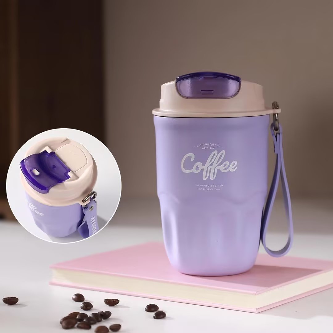 Stainless Steel Insulated Coffee Mug with Lid