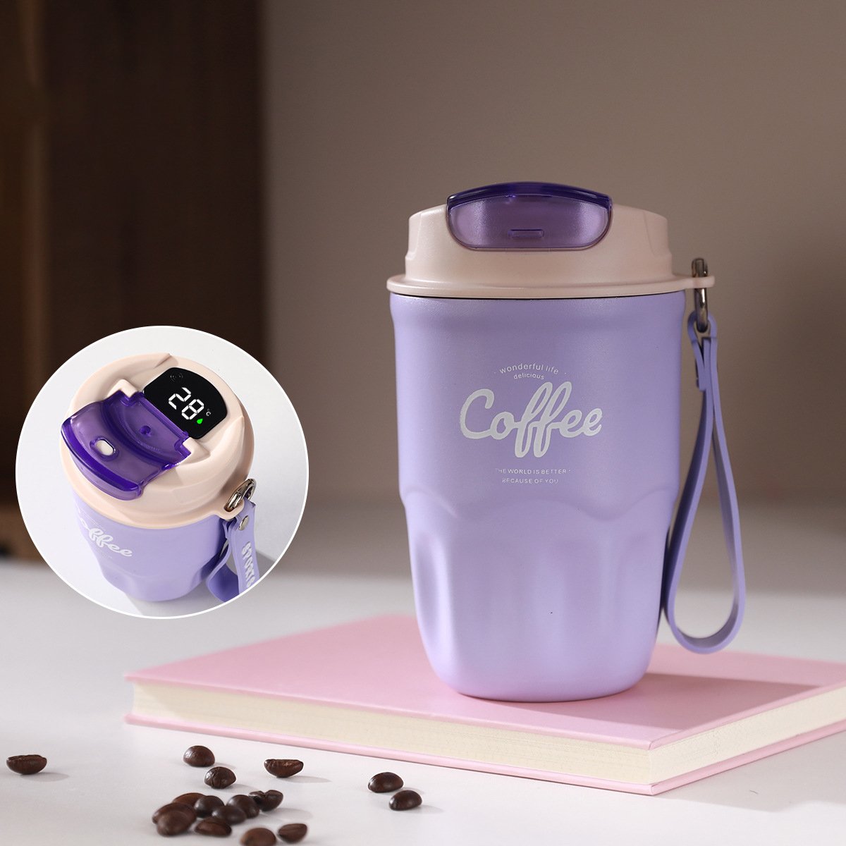 Stainless Steel Insulated Coffee Mug with Lid