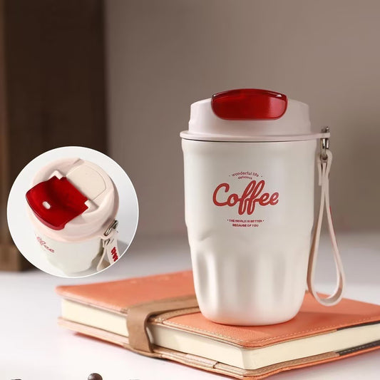 Stainless Steel Insulated Coffee Mug with Lid