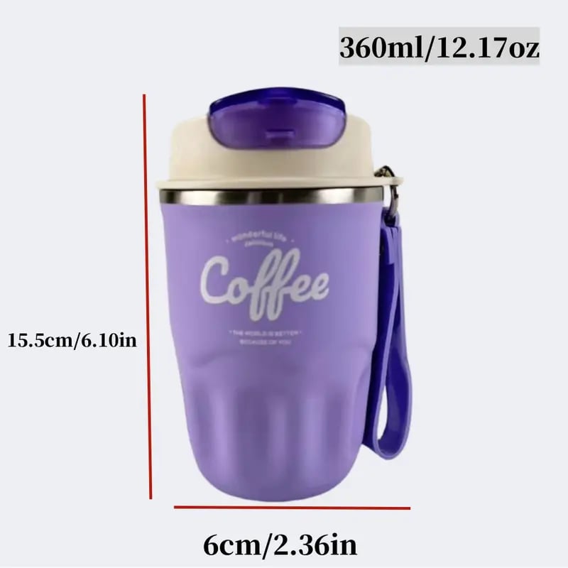 Stainless Steel Insulated Coffee Mug with Lid