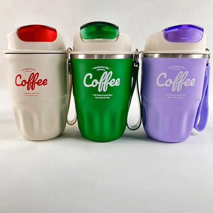 Stainless Steel Insulated Coffee Mug with Lid